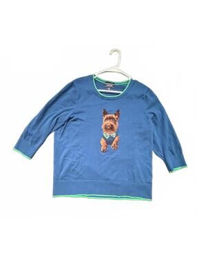 Land's End Terrier Cropped Sleeve Sweater - 1X
